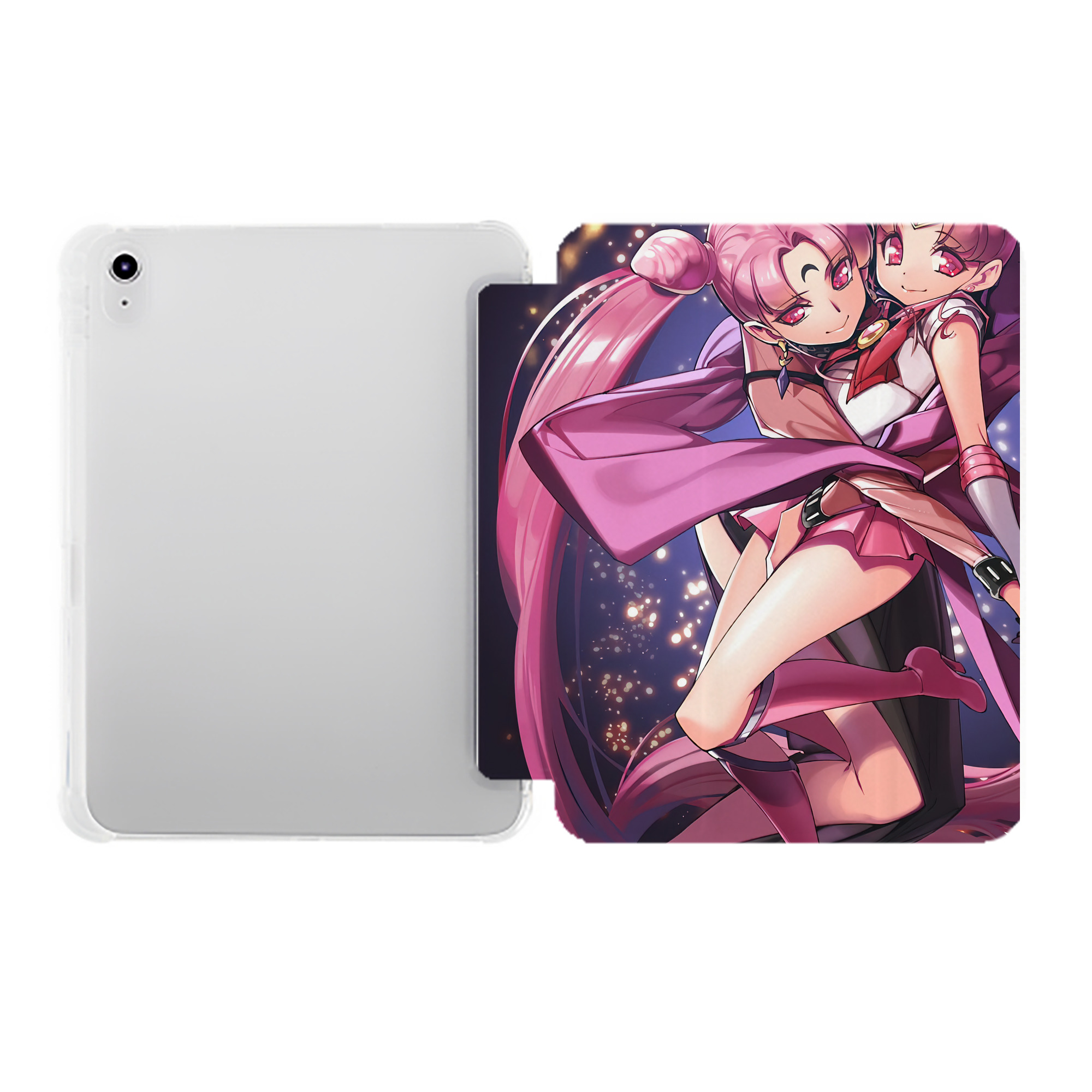 （画像用） 美少女戦士セーラームーン Sailor Moon IPad ケース ペン収納付き 三つ折りスタンド PUレザー×シリコン 対応機種9.5/10.5/10.9インチ
